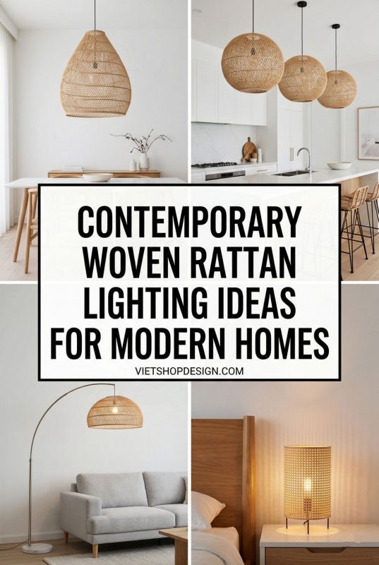 Contemporary Woven Rattan Lighting Ideas For Modern Homes