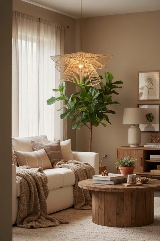 Cozy Bamboo 3 Tier Pendant Light - Hygge Vibes