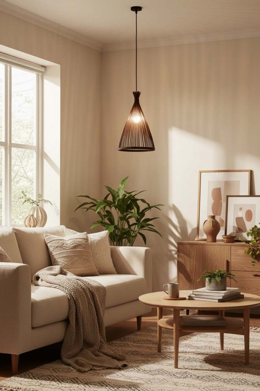 Cozy Black Bamboo Tapered Pendant Light - Comfort First