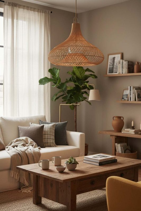 Cozy Gourd Rattan Pendant Light - Peaceful Living
