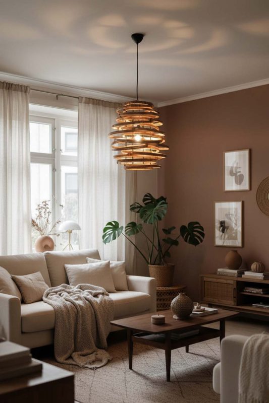 Cozy Rattan Beehive Pendant Light - Hygge Vibes