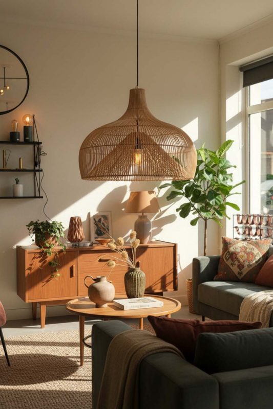 Cozy Rattan Gourd Pendant Light - Warm & Inviting