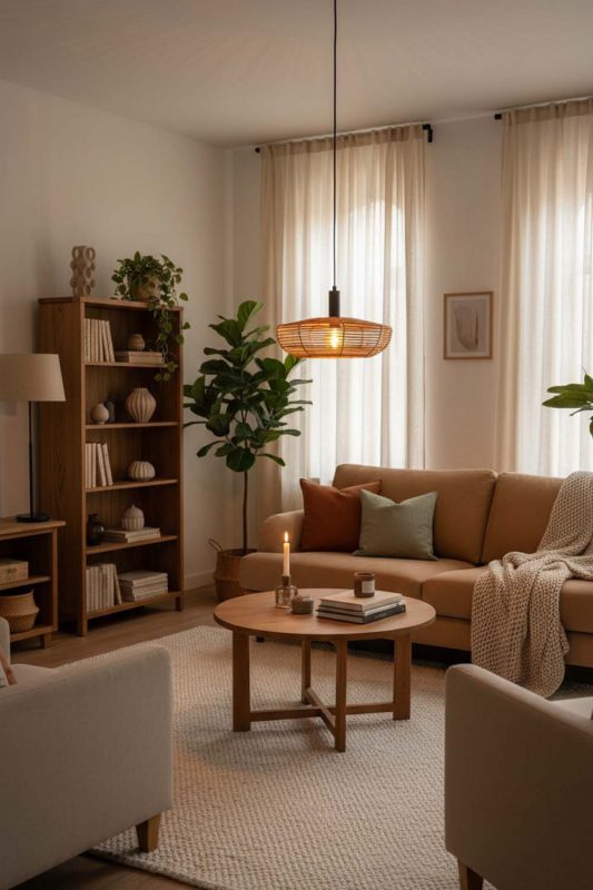Cozy Retro Rattan Pendant Light - Hygge Vibes