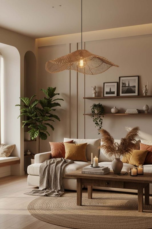 Cozy Single Lotus Leaf Pendant Light - Soft & Relaxing