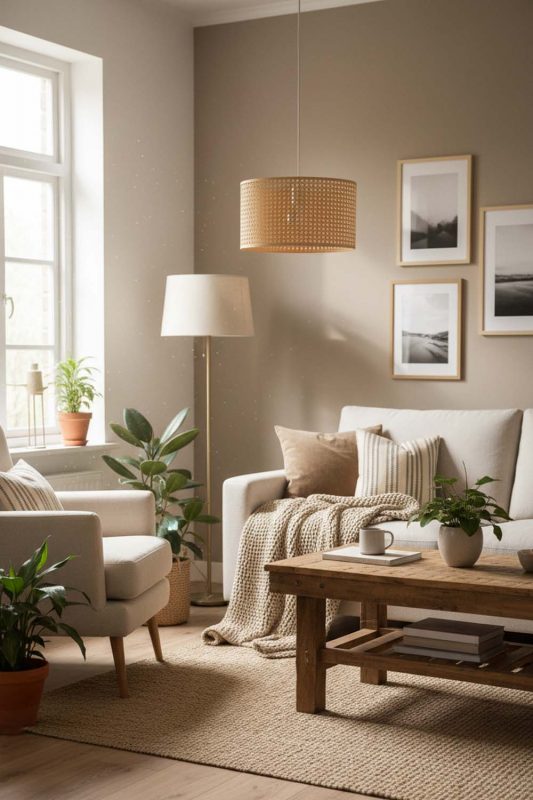 Cozy Small Rattan Drum Pendant Light - Warm & Inviting