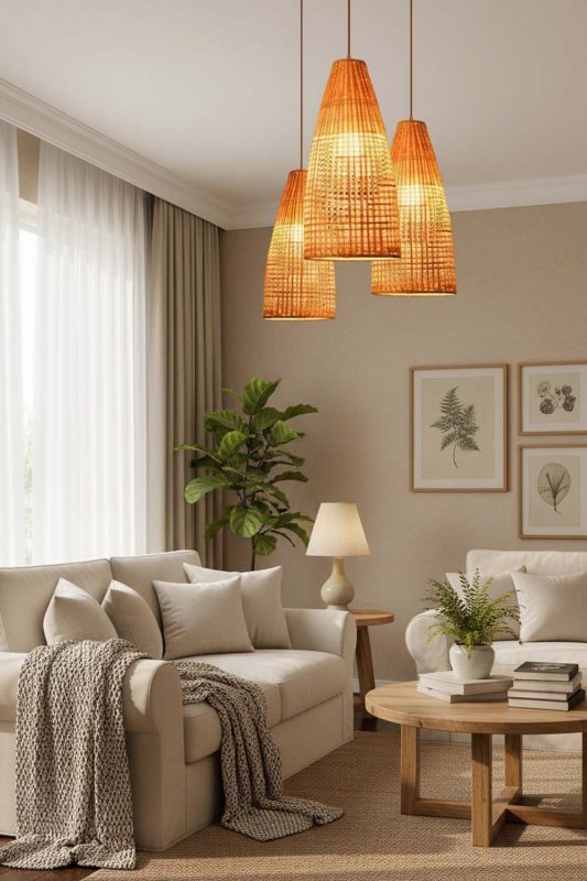 Cozy Small Cone Bamboo Light - Comfort First
