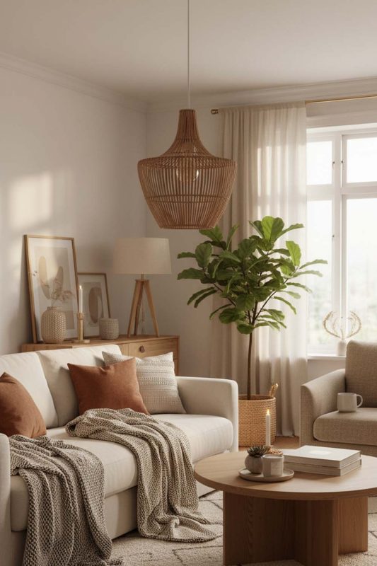 Cozy Special Geometric Bamboo Pendant Light - Peaceful Living