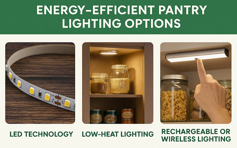 Energy-efficient Pantry Lighting Options