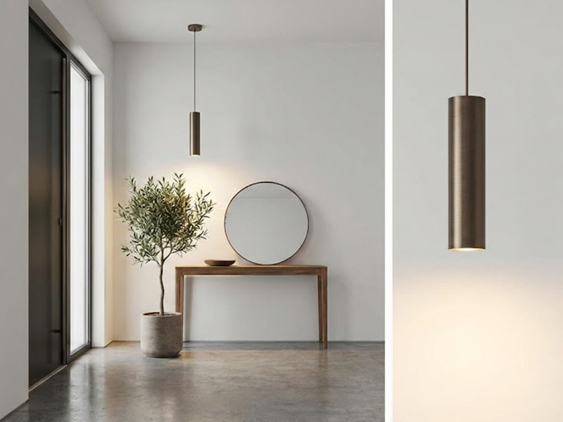Entry Way Sleek Metal Pendant Light