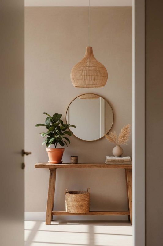 Entryway Natural Simple Rattan Pendant Light - Clean & Elegant