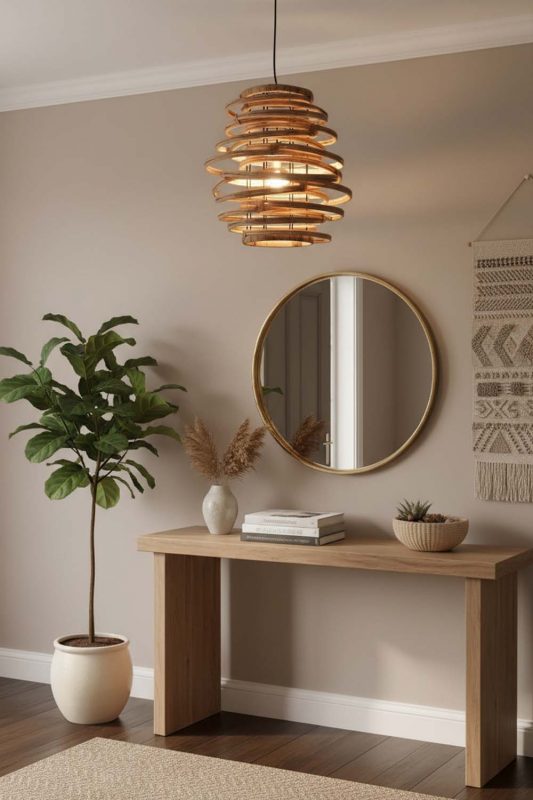 Entryway Rattan Beehive Pendant Light - Welcoming First Impression