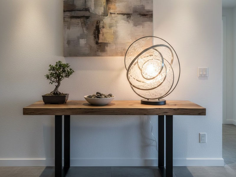 Entryway Sculptural Table Lamp