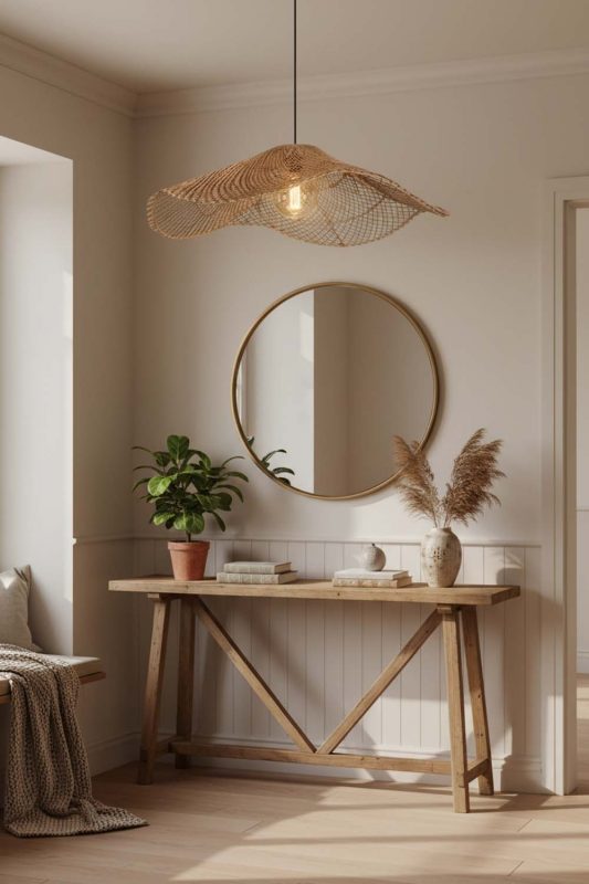 Entryway Single Lotus Leaf Pendant Light - Stylish & Inviting