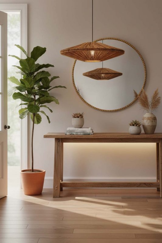 Entryway Ufo Hemp Rope Pendant Light - Stylish & Inviting