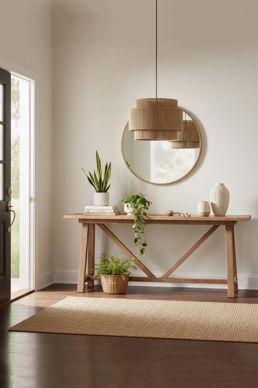Entryway Wicker Rope Lantern - Clean & Elegant