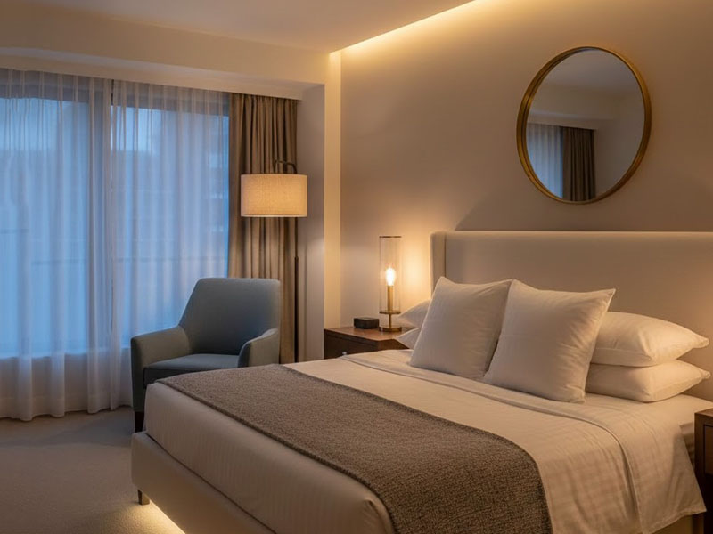Guest Bedroom Layered Soft Lighting For A Hotel-like Vibe