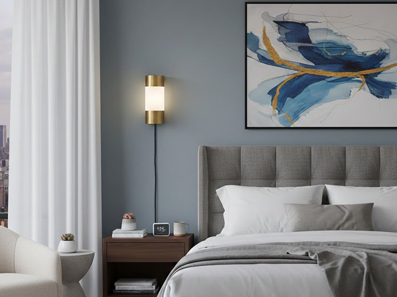 Guest Bedroom Plug-in Wall Sconces