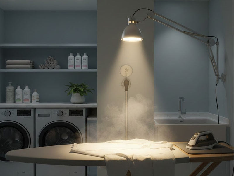 Laudry Room Focused Light For Ironing Or Steaming