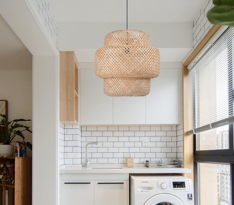 Laudry Small Bamboo Pendant Light  For Personality
