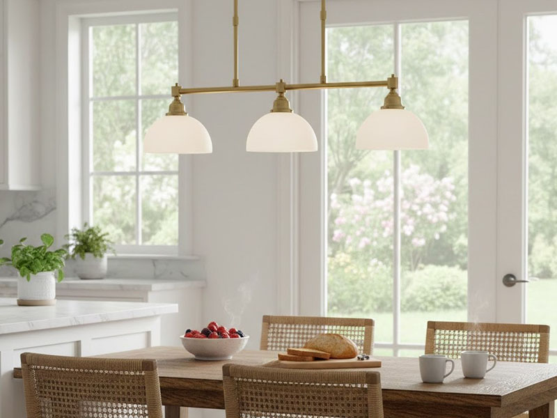 Linear Pendant Over The Breakfast Table
