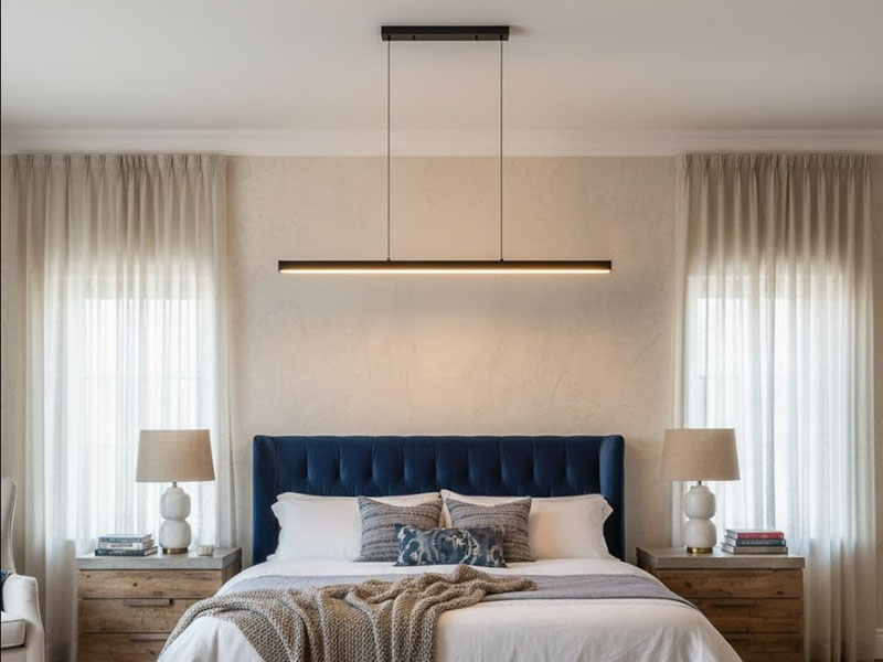 Master Bedroom  Minimalist Linear Pendant