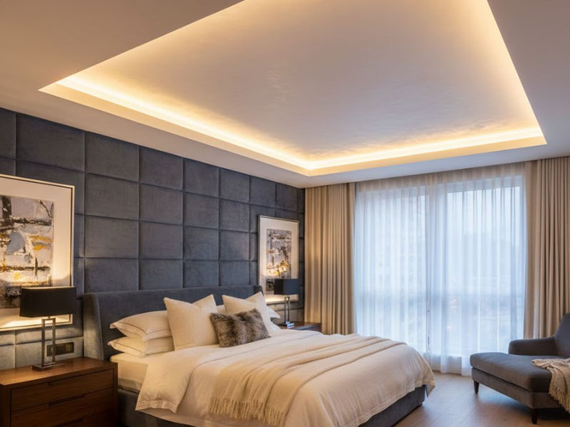 Mater Bedroom Cove Ceiling Lighting For Soft, Indirect Glow