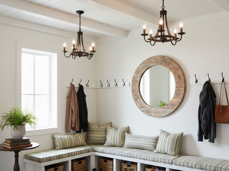 Mudroom Small Chandeliers Bring An Elevated, Boutique-style Charm