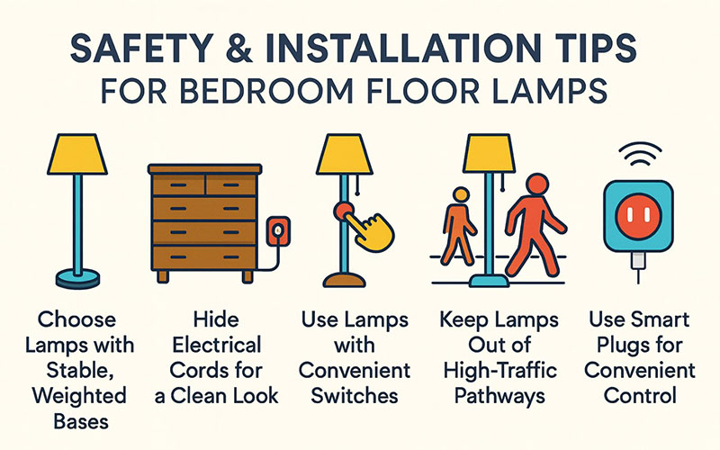 Safety & Installation Tips For Bedroom Floor Lamps
