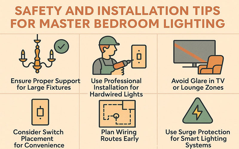 Safety And Installation Tips For Master Bedroom Lighting