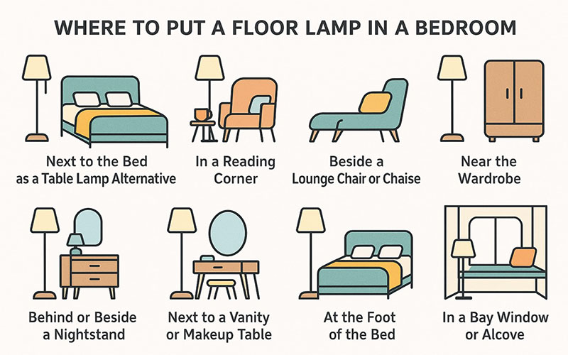 Where To Put A Floor Lamp In Bedroom