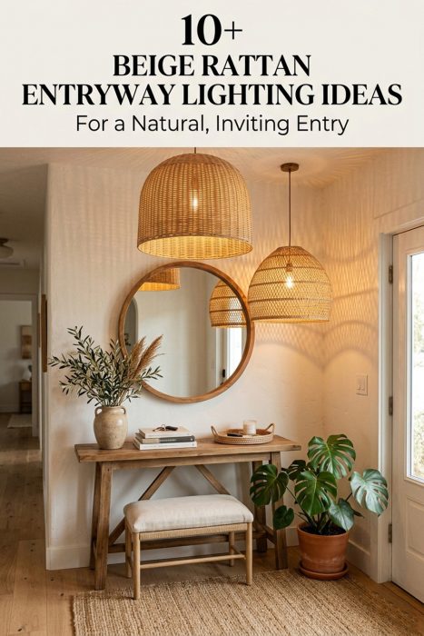 10+ Beige Rattan Entryway Lighting Ideas