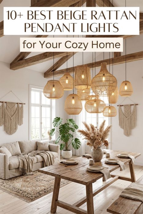 10+ Best Beige Rattan Pendant Lights For Your Cozy Home