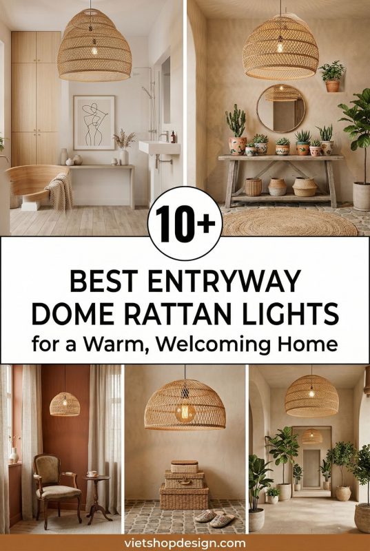 10+ Best Entryway Dome Rattan Lights For A Warm, Welcoming Home - Welcoming Home Entrance Ideas