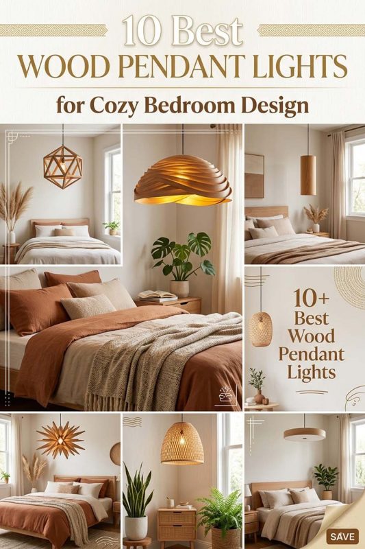 10 Best Wood Pendant Lights For Cozy Bedroom Design