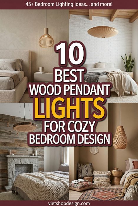 10 Best Wood Pendant Lights For Cozy Bedroom Design - Dreamy Bedroom Lighting Ideas