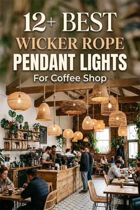 12+ Best Wicker Rope Pendant Lights For Coffee Shop