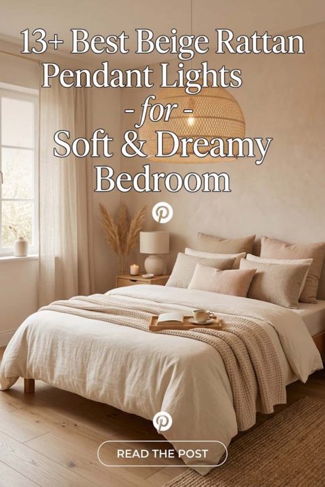 13+ Best Beige Rattan Pendant Lights For - Soft & Dreamy Bedroom