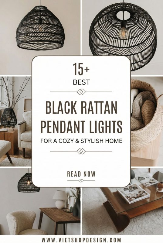 15+ Best Black Rattan Pendant Lights For A Cozy & Stylish Home - Cozy Home Decor Inspiration