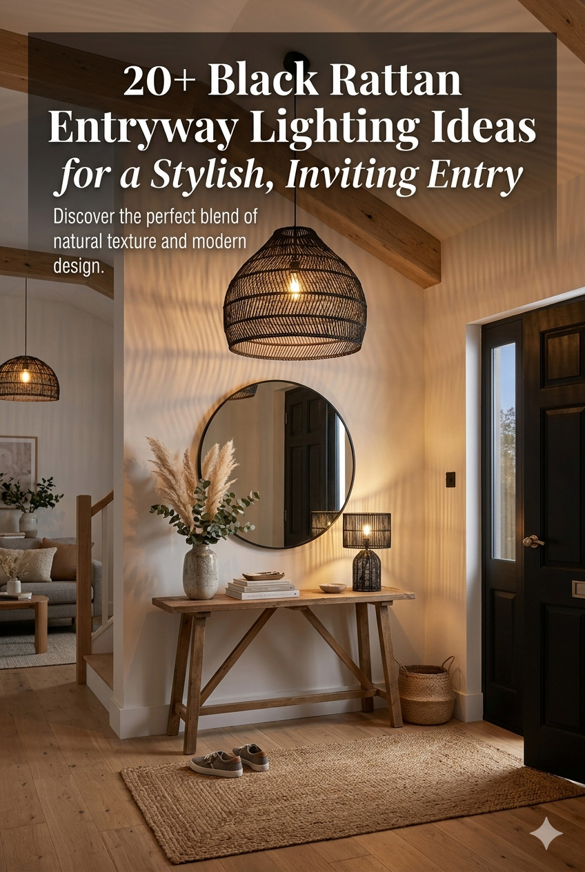 20+ Black Rattan Entryway Lighting Ideas for a Stylish, Inviting Entry