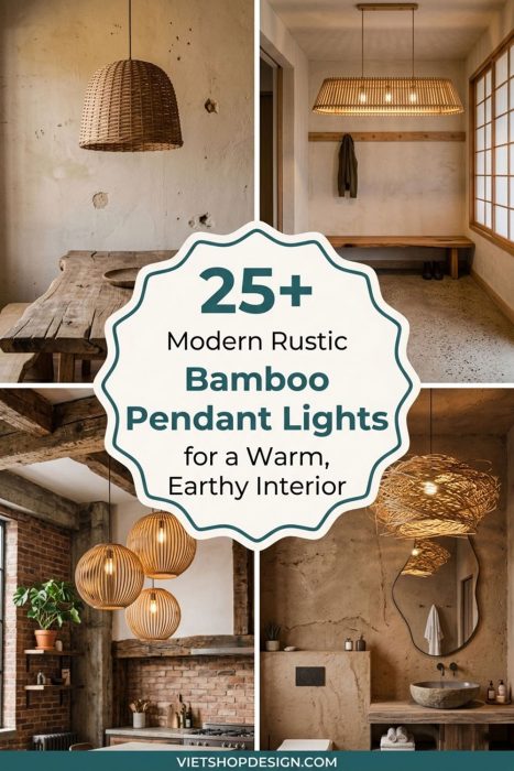 25+ Modern Rustic Bamboo Pendant Lights For A Warm, Earthy Interior