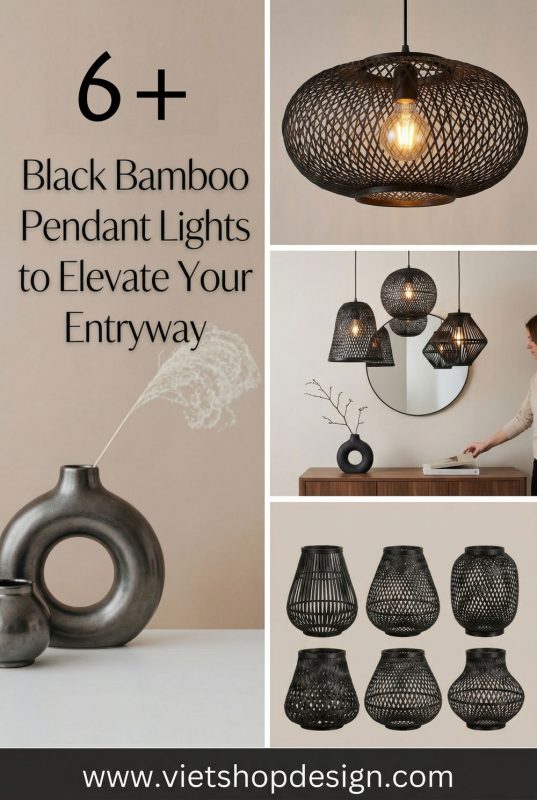 6+ Best Black Bamboo Lights To Elevate Your Entryway - Welcoming Home Entrance Ideas