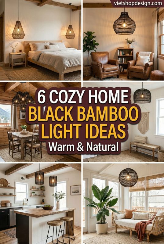 6 Cozy Home Black Bamboo Light Ideas - Cozy Home Decor Inspiration