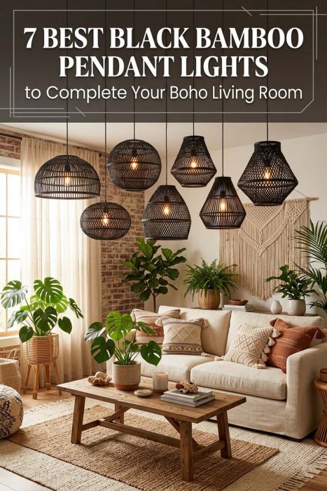 7 Best Black Bamboo Pendant Lights To Complete Your Boho Living Room