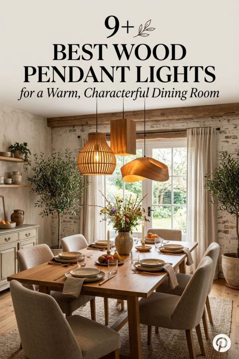 9+ Best Wood Pendant Lights For A Warm, Characterful Dining Room