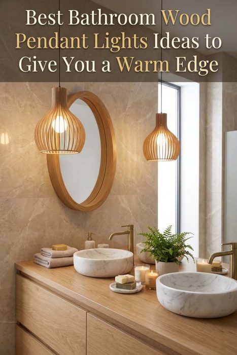 Bathroom Wood Pendant Lights Ideas To Give You A Warm Edge