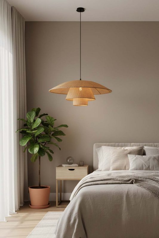 Bedroom 3 Tier Rattan Chandelier - Soft & Dreamy