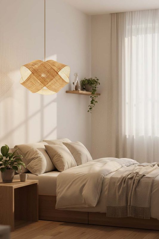 Bedroom Bamboo Cloud Chandelier - Calm & Peaceful