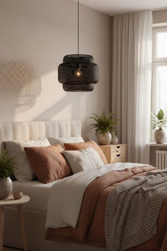 Bedroom Black Bamboo Sinnerlig Pendant Lamp - Minimal & Serene