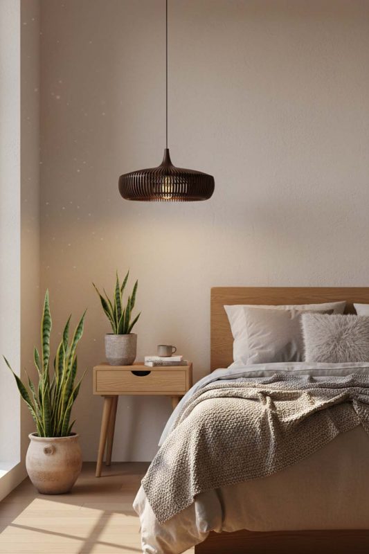 Bedroom Coffee Bentwood Pendant Light - Romantic & Warm