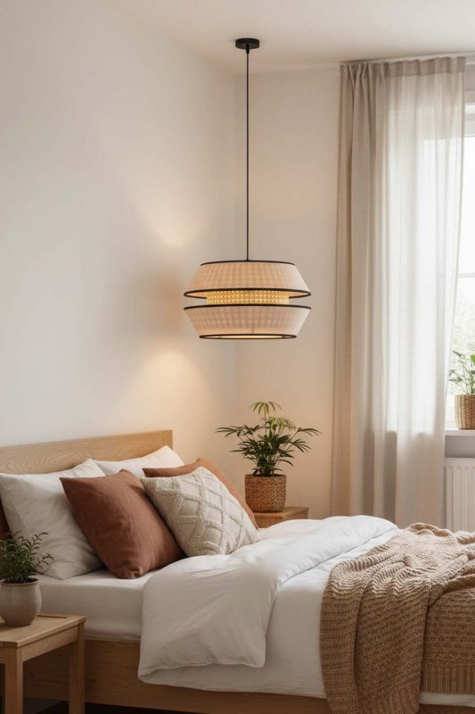 Bedroom Double Shade Pendant Light - Soft & Dreamy